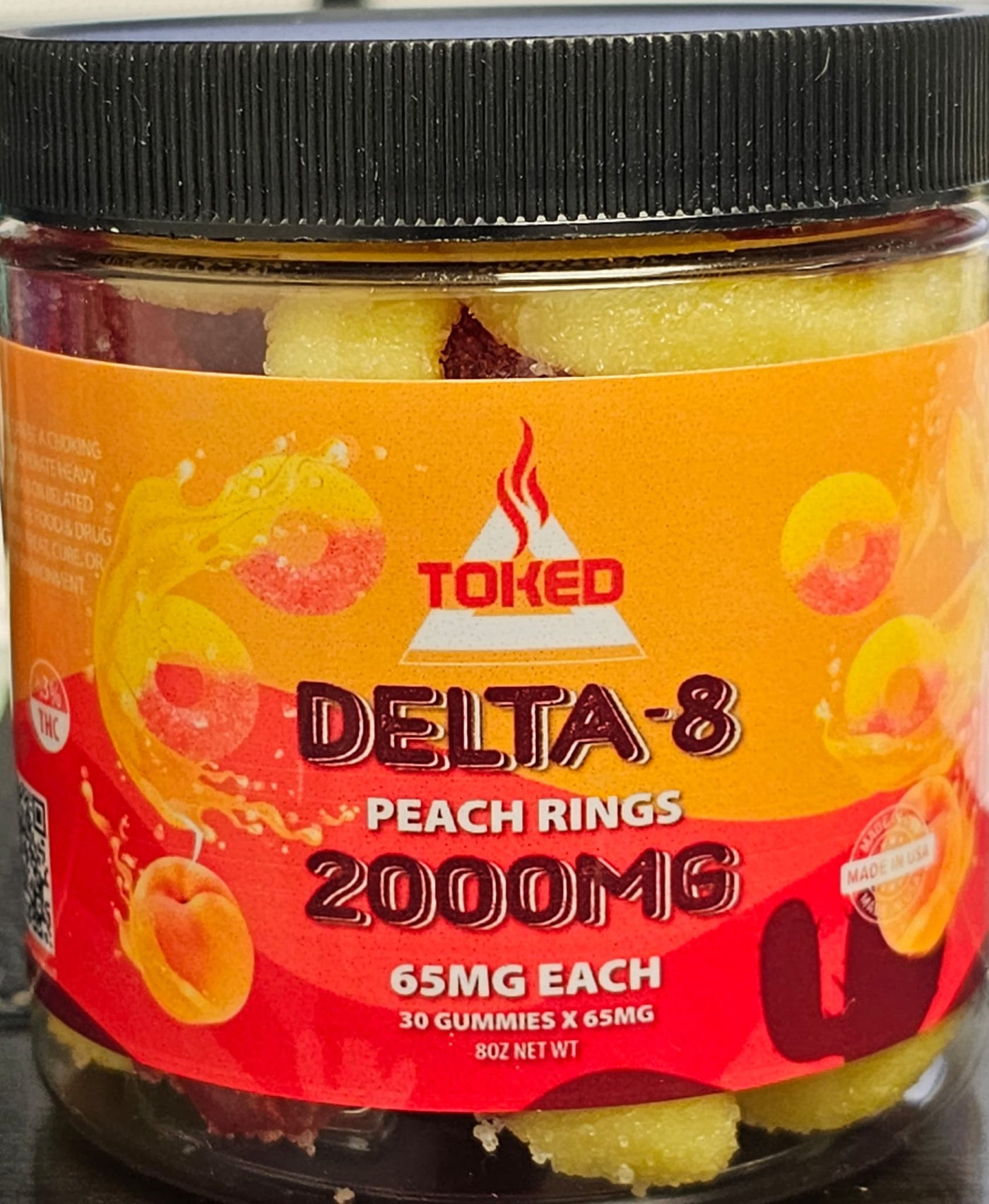 TOKED- Delta 8  2000mg Gummies