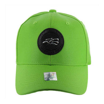 VM790 Hecho En Mexico PU Baseball Hat - Solid Lime (Pack of 12)