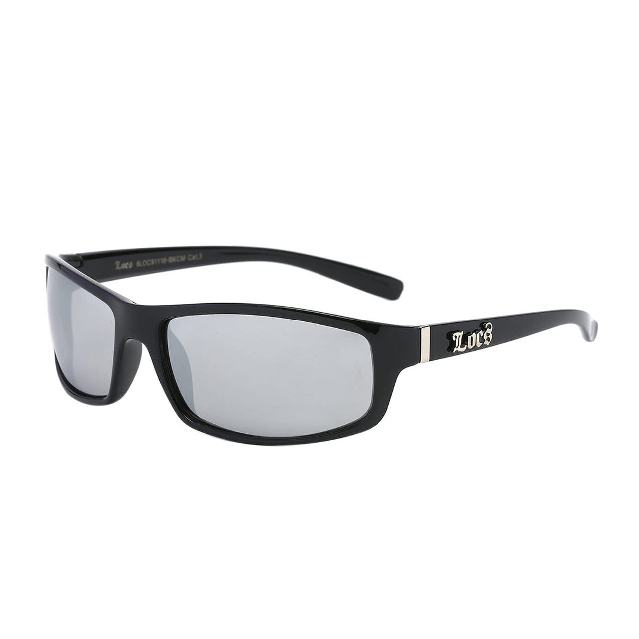 Locs 8LOC91116-BKCM Thin Barrel Mid Size Warp Color Mirror Lens Unisex Sunglasses (Pack of 12)
