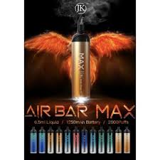 AIRBAR MAX 2000 PUFFS DISPOSABLE VAPE (1 COUNT) BUY 2 OR MORE FOR 15% OFF. 30% OFF WITH PURCHASE OF 10.