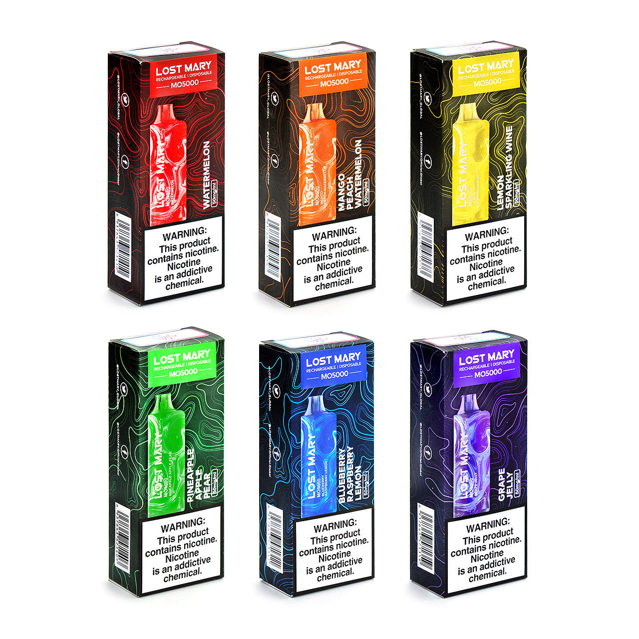 LOST MARY MO5000 DISPOSABLE VAPE POD (1 COUNT) BUY 2 OR MORE FOR 15% OFF. 30% OFF WITH PURCHASE OF 10.