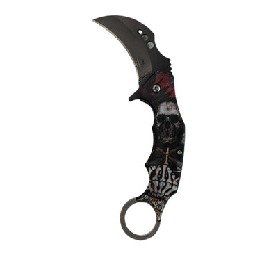 Karambit knife - Dark Skull - Stainless Steel Fixed Blade Knife