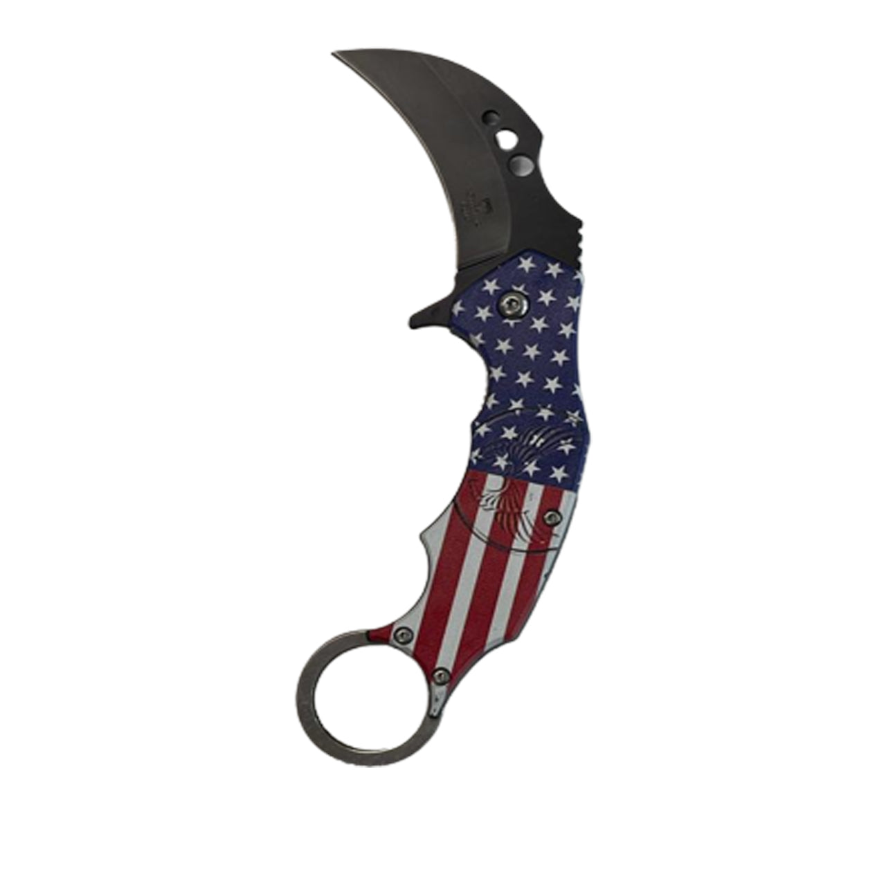 Karambit knife - USA Flag - Stainless Steel Fixed Blade Knife