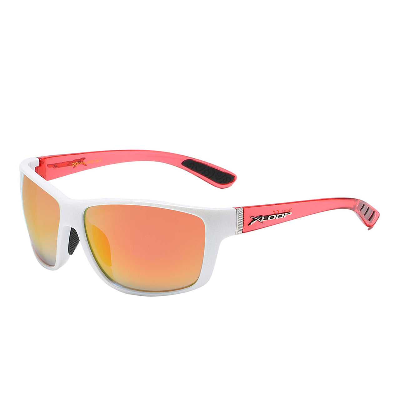 XLoop 8X2606 Trendy Two Tone Polymer Wrap Crystal Clear Temple Unisex Sunglasses (Pack of 12)