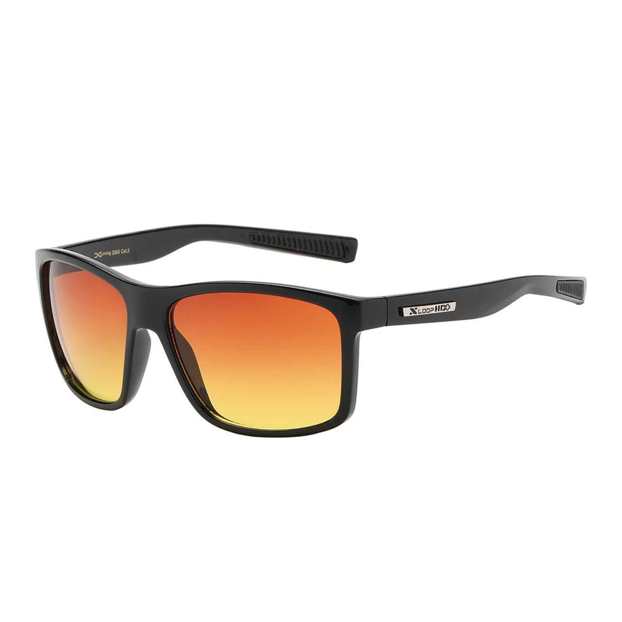 XLoop HD 8XHD3355 Casual Square Polycarbonate Frame HD+ Lens Unisex Sunglasses (Pack of 12)