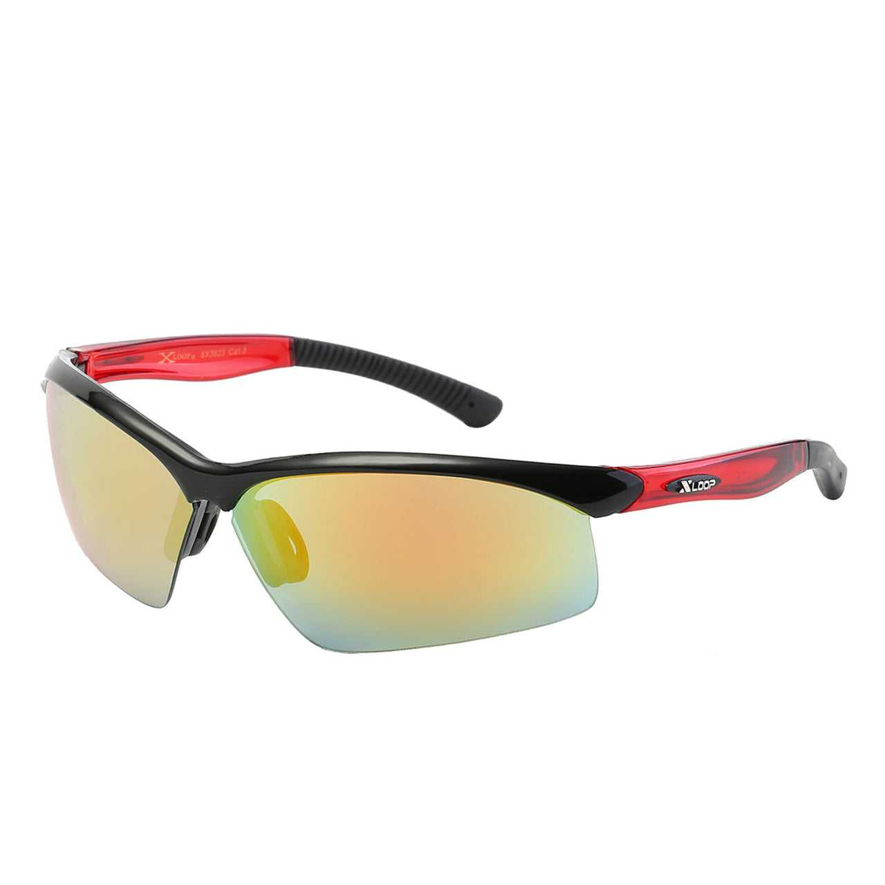 Xloop 8X3623 Sleek Lightweight Semi Rimless Casual Sports Wrap Unisex Sunglasses (Pack of 12)